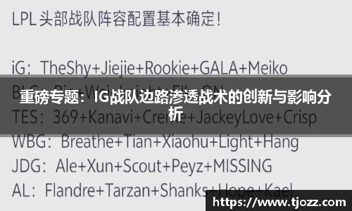 重磅专题：IG战队边路渗透战术的创新与影响分析
